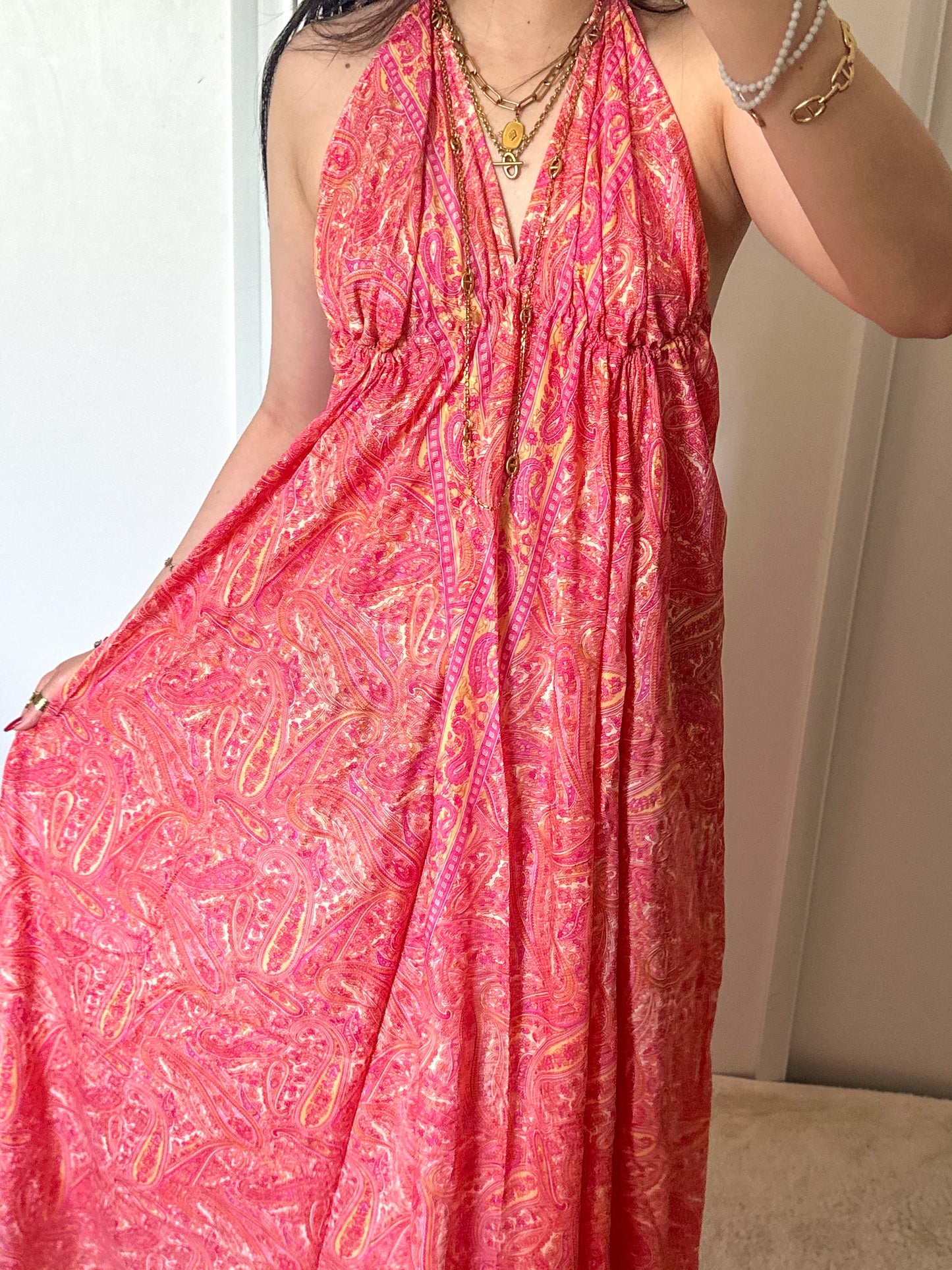 Robe bohème - Corail