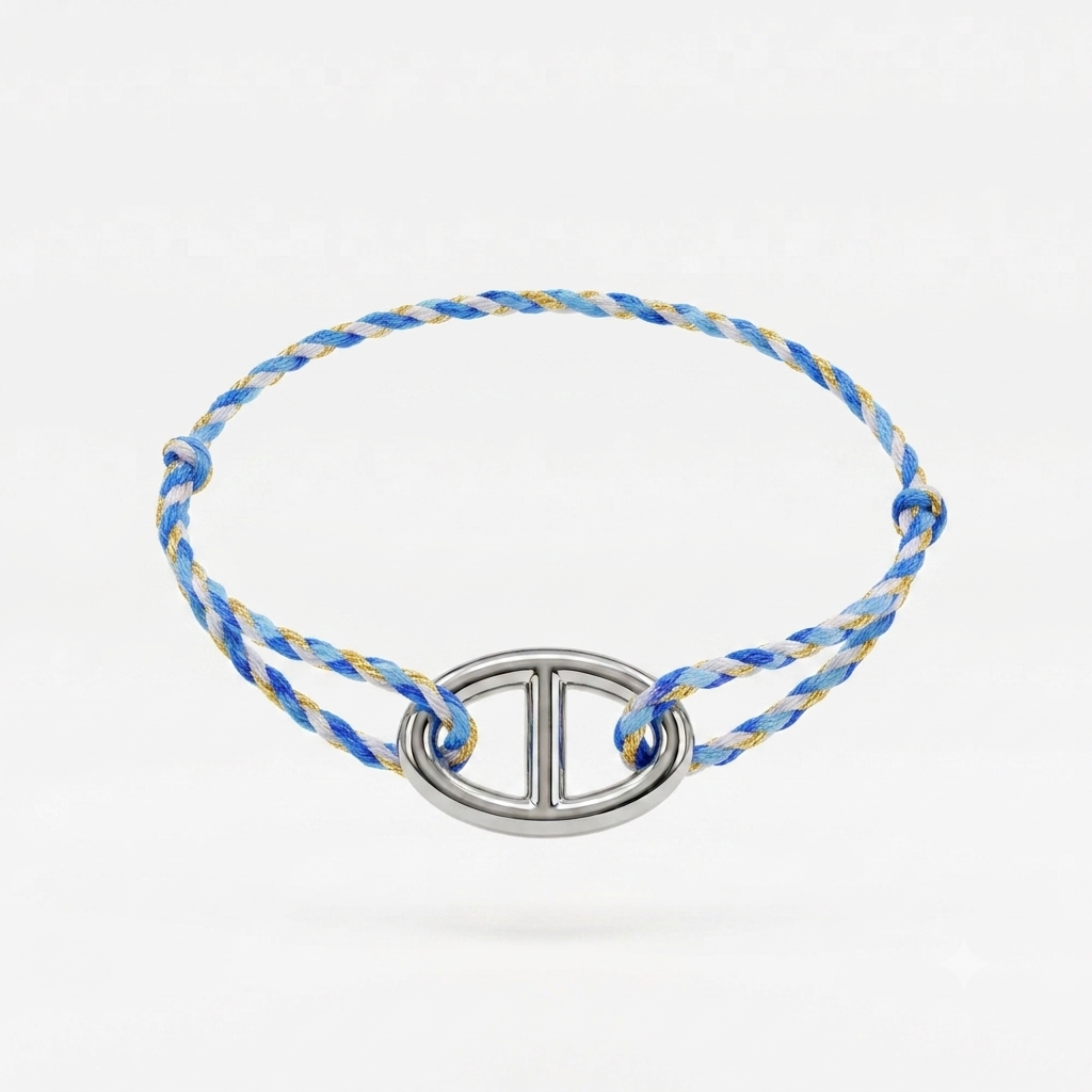 Bracelet cordon -argenté