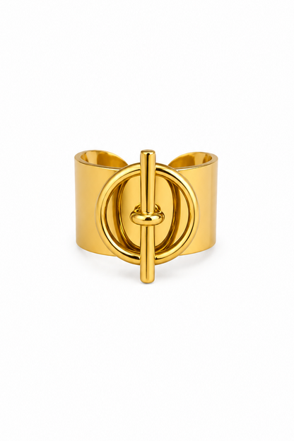 Bague OT dorée