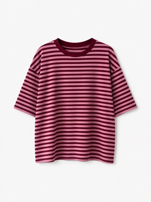 T-shirt Lily Bordeaux/Rose