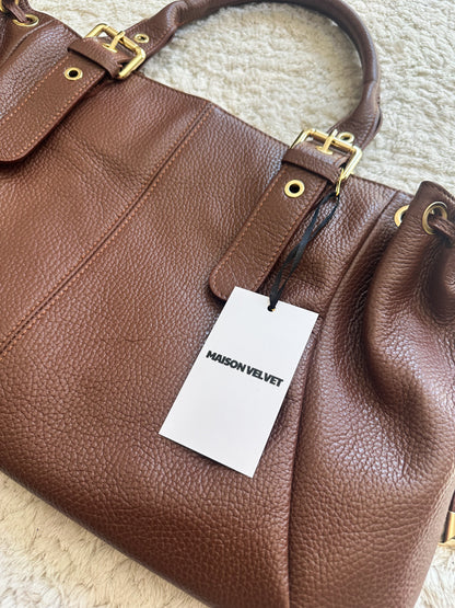Sac Stockholm L - Bruin generfd leer