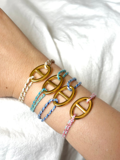 Bracelet cordon - dorée