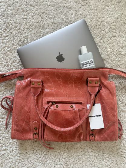 Édition limitée: Sac city L glossy - corail